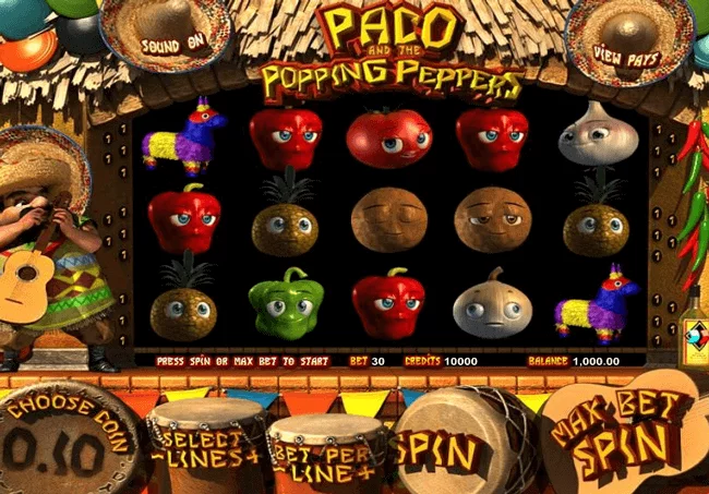 Bono Paco and the popping peppers tragaperras online